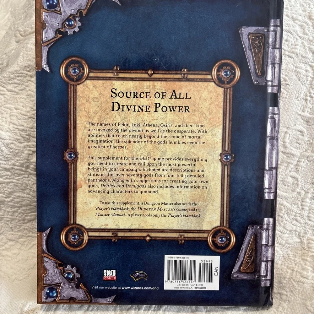 DEITIES AND DEMIGODS 1st printing HC Dungeons & Dragons 3.5/D20 WOTC